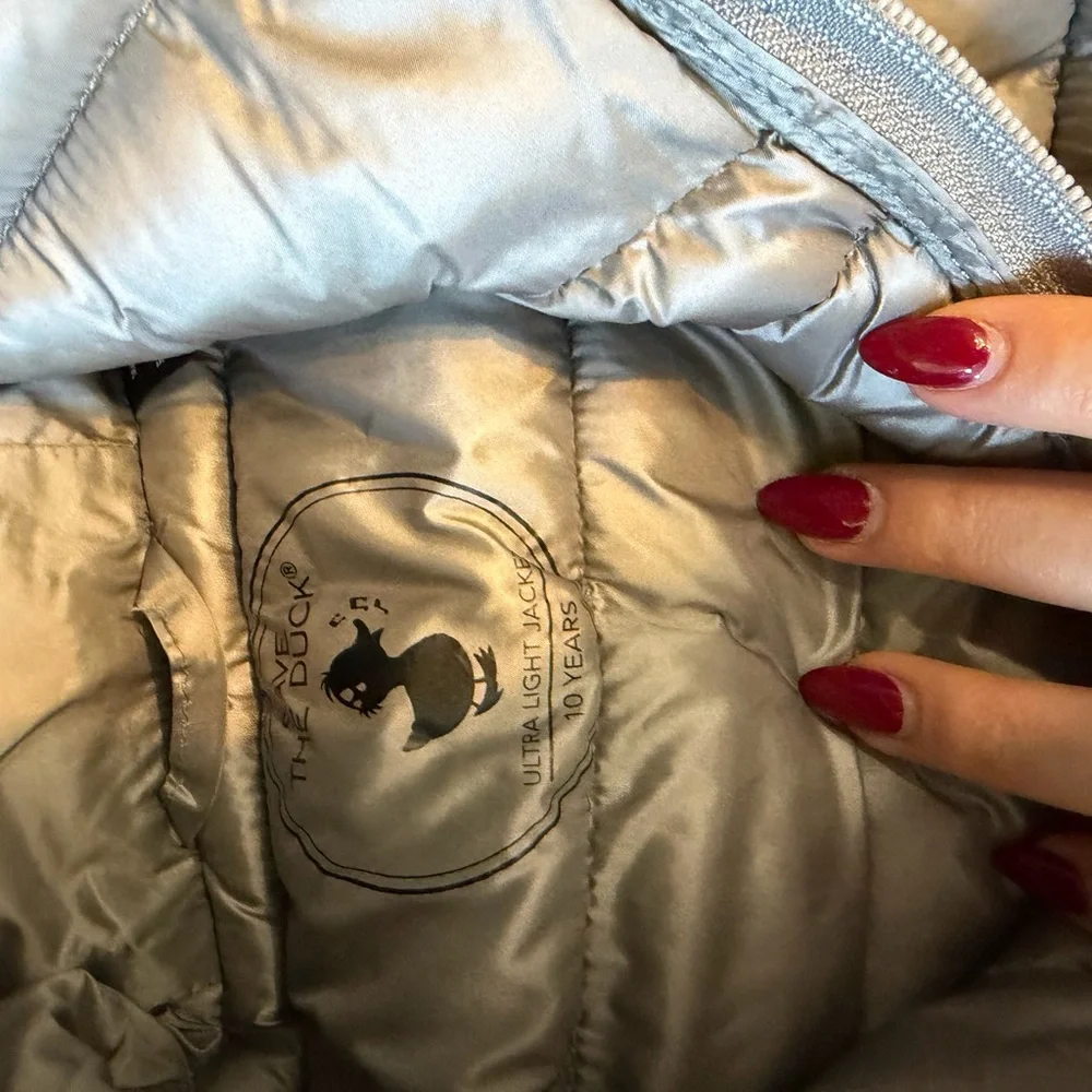 SAVE THE DUCK Silver Kids Puffer Jacket